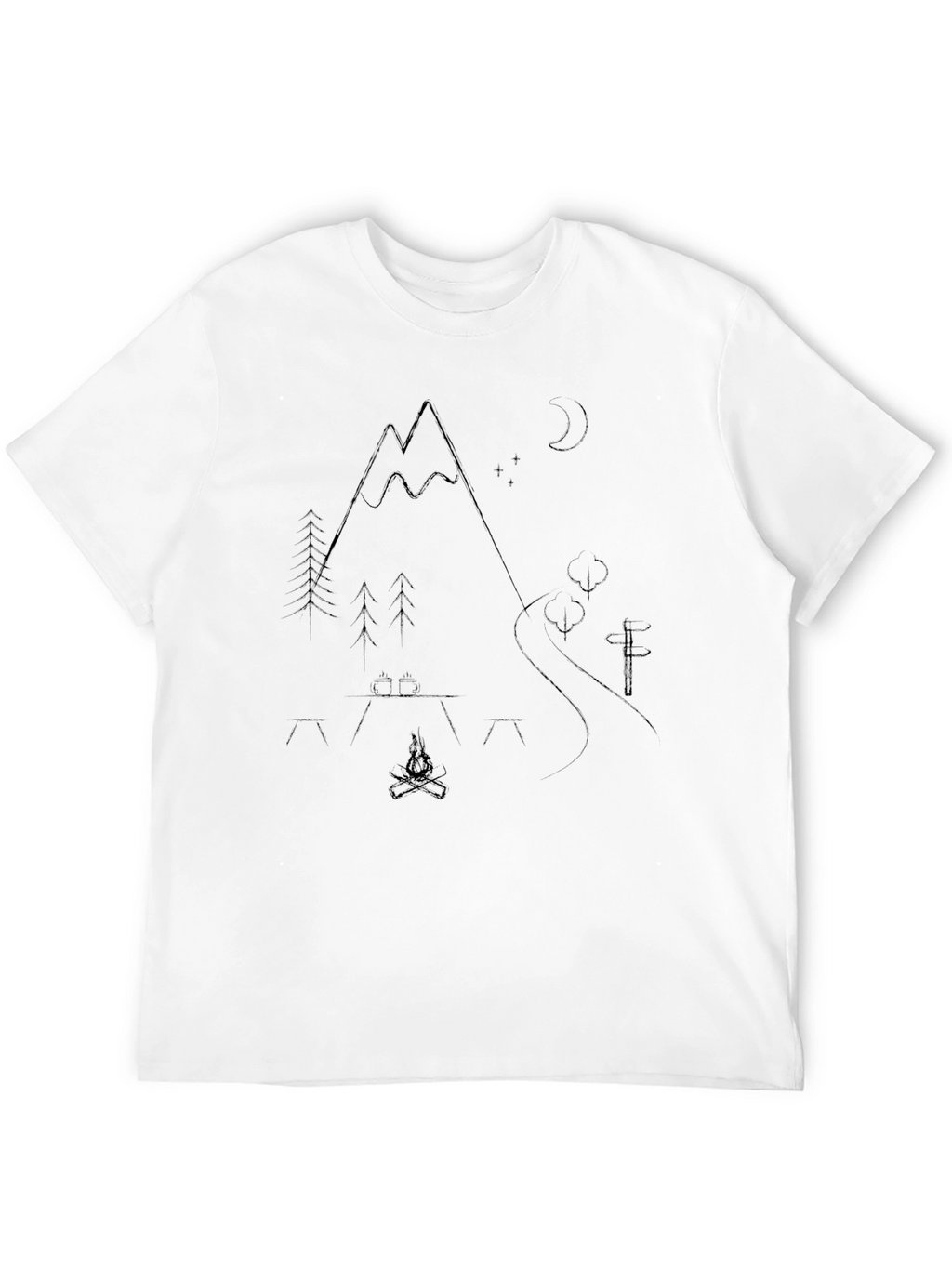 Nature Lovers Black Campfire T-Shirt
