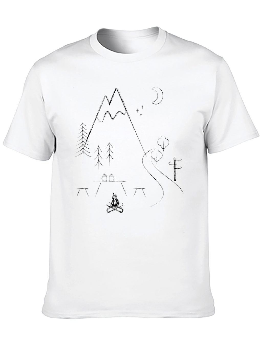 Nature Lovers Black Campfire T-Shirt