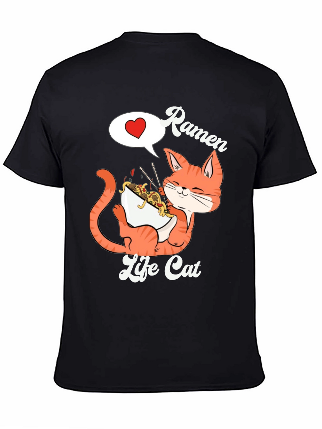 Ramen Life Cat Graphic T-Shirt