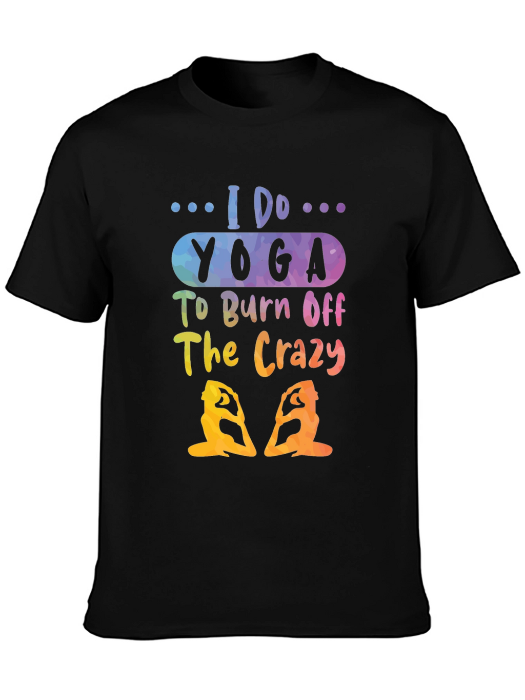 Yoga Crazy Black Graphic Tee
