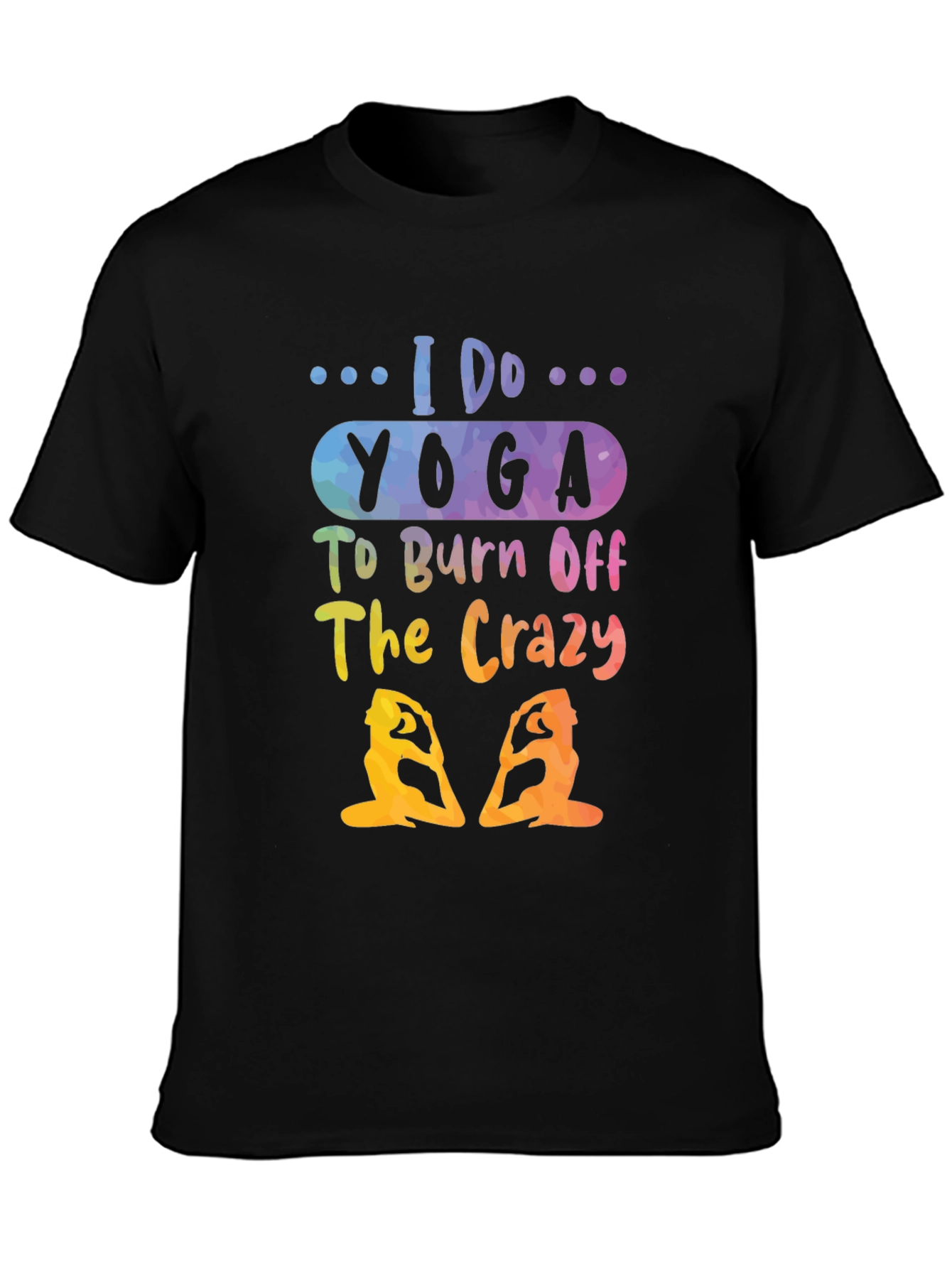 Yoga Crazy Black Graphic Tee