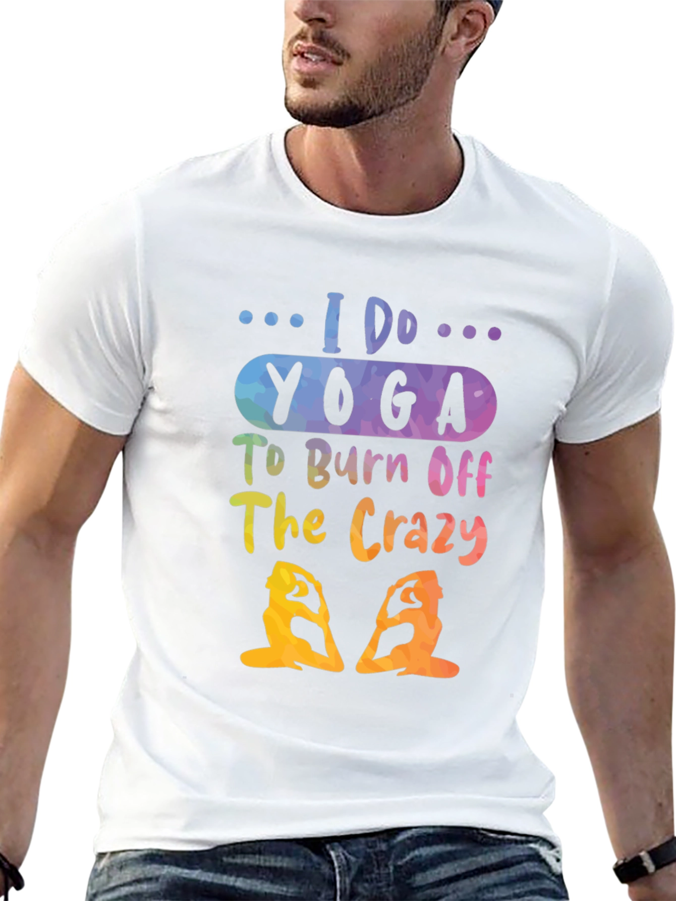 Yoga Crazy Black Graphic Tee