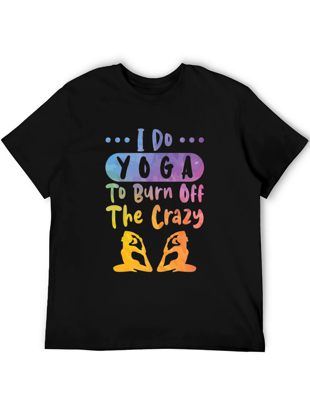 Yoga Crazy Black Graphic Tee