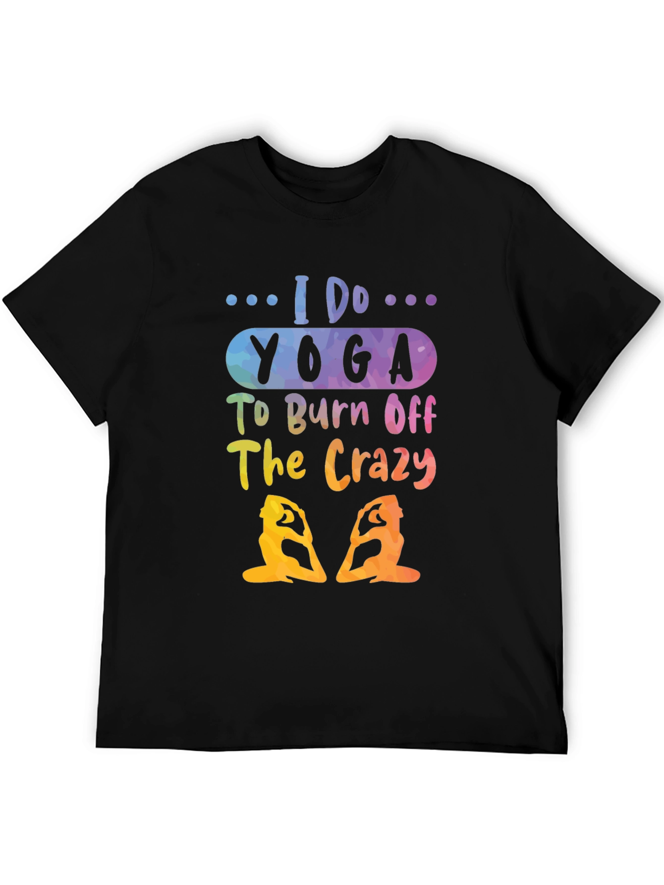 Yoga Crazy Black Graphic Tee