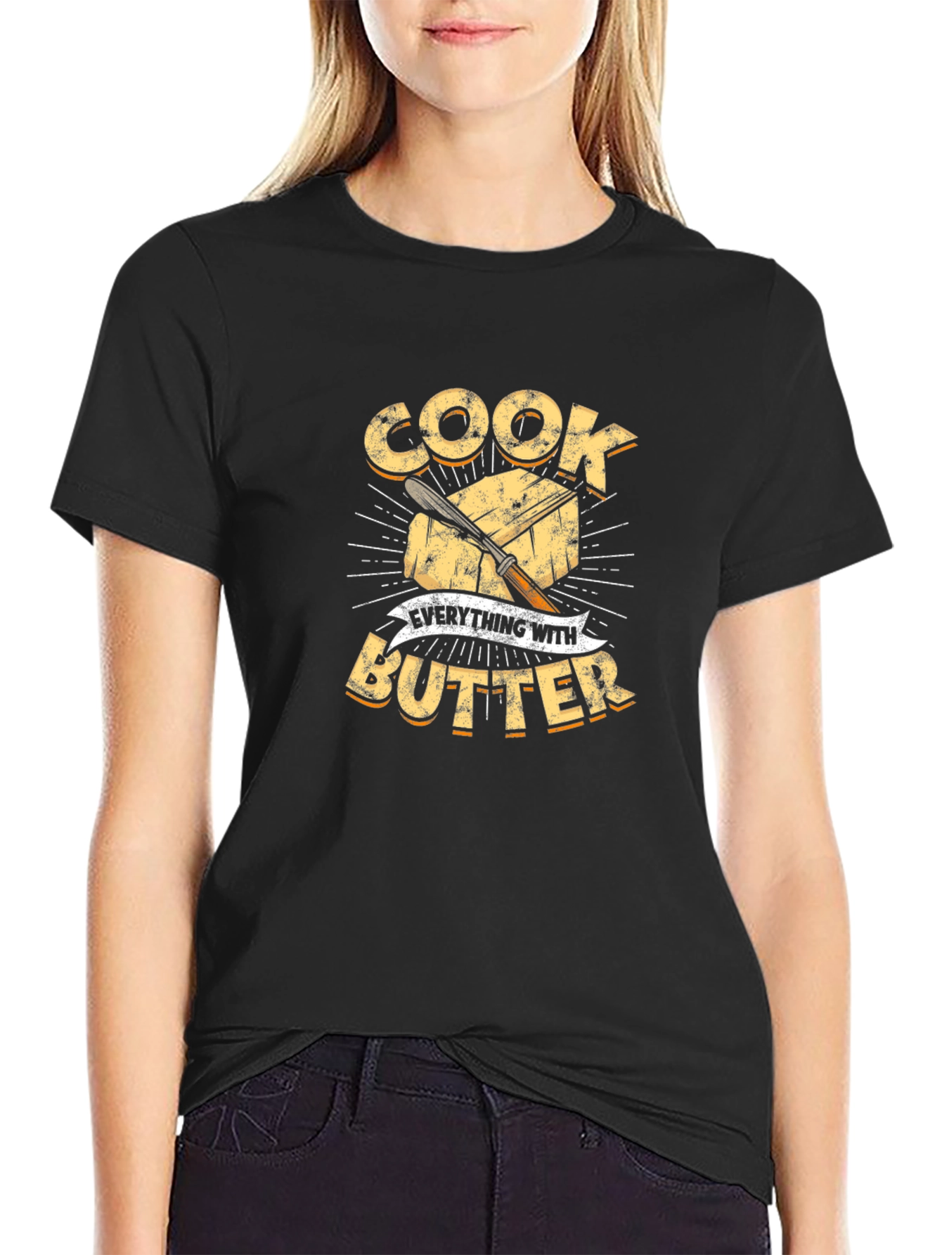 Cook Everything With Butter T-Shirt Chef Shirt