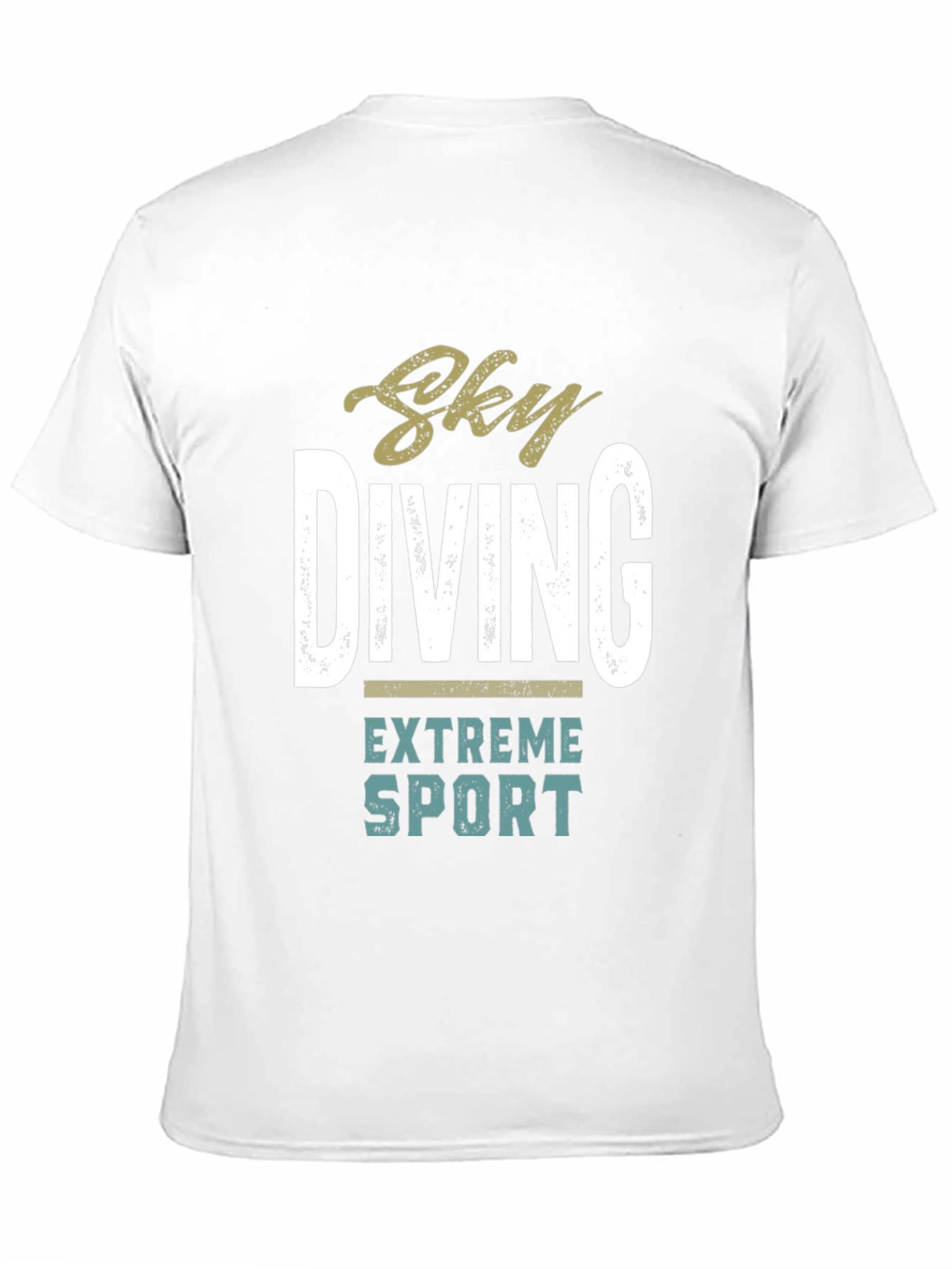 Sky Diving Extreme Sport Black Graphic T-Shirt
