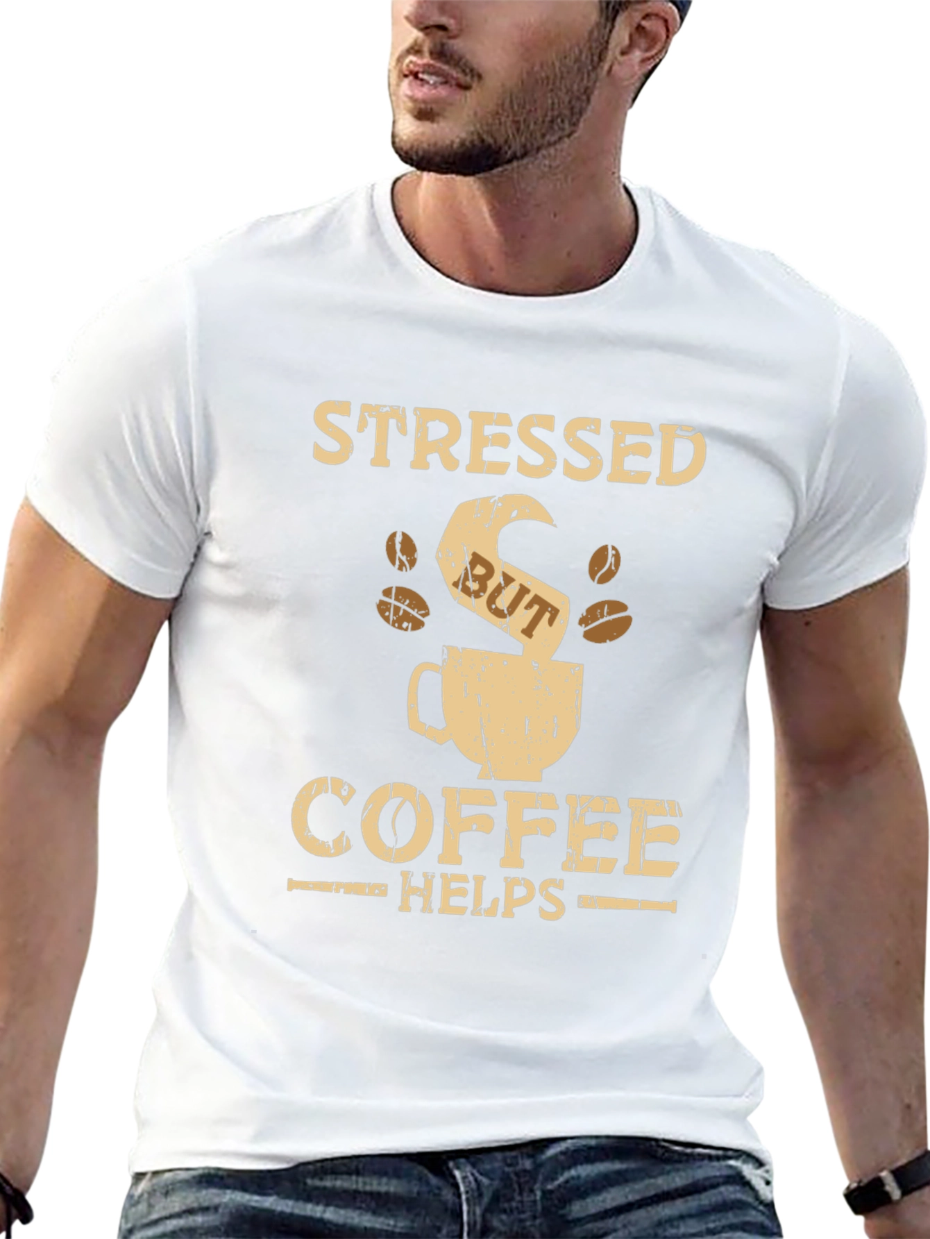 Stressed But Coffee Helps Graphic T-Shirt