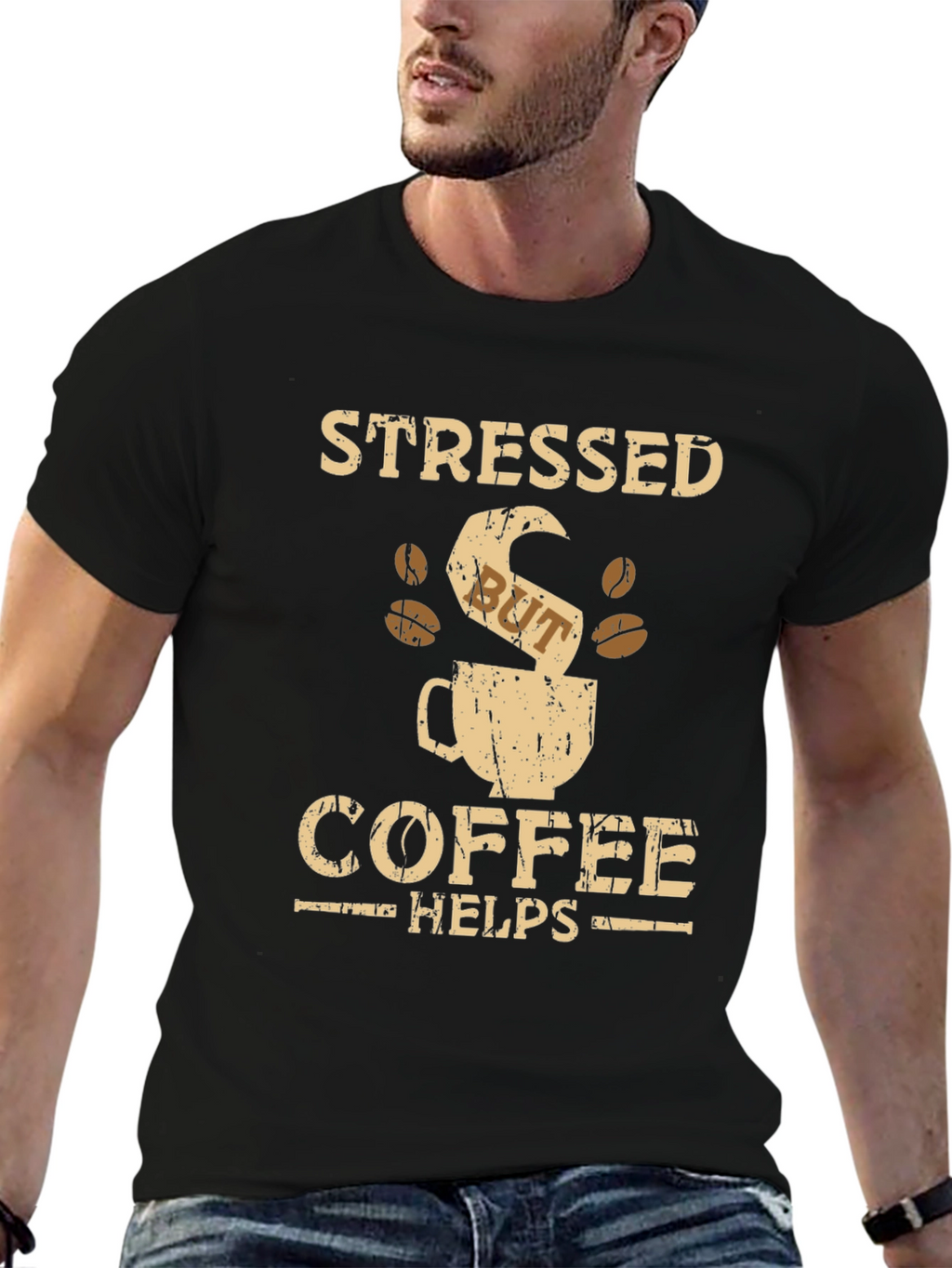Stressed But Coffee Helps Graphic T-Shirt