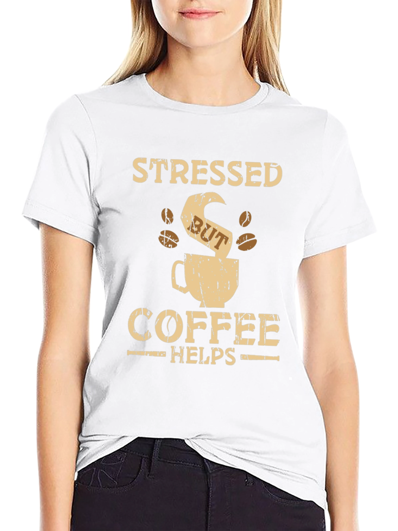 Stressed But Coffee Helps Graphic T-Shirt