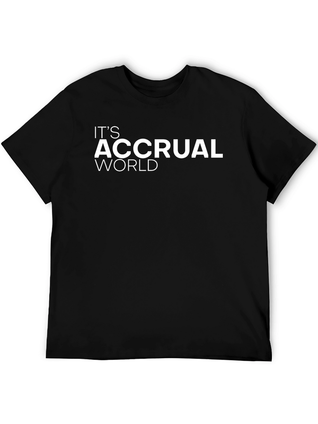 Its Accrual World Black T-Shirt