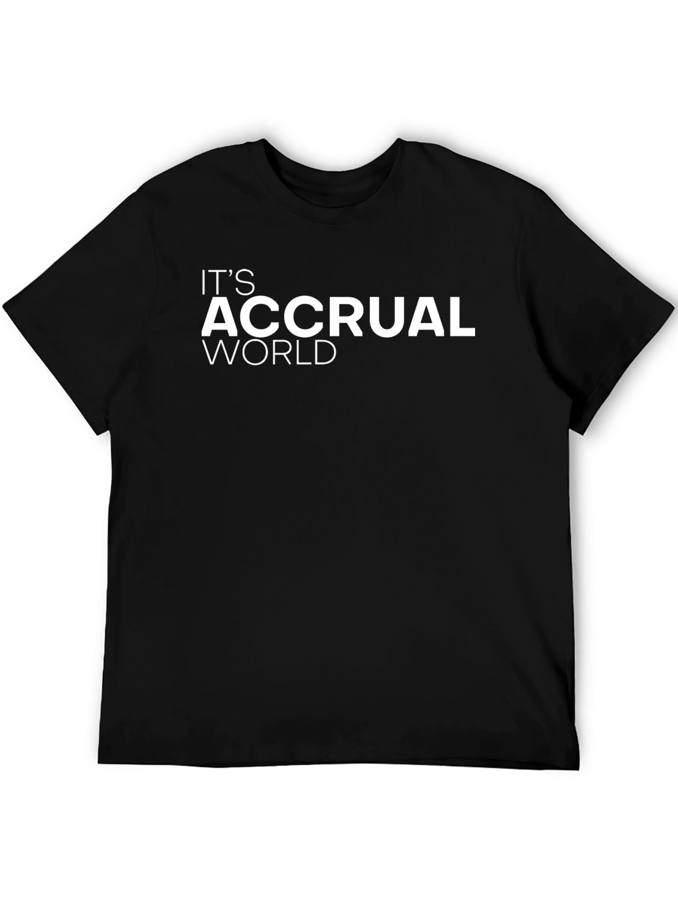 Its Accrual World Black T-Shirt
