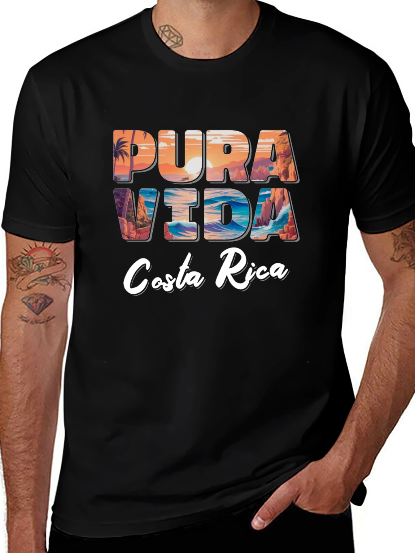 Pura Vida Costa Rica Graphic Tee - Relaxed Fit