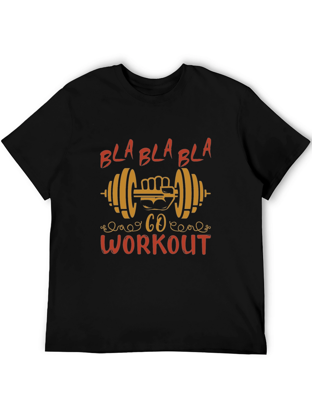 Workout Motivation Black Graphic Tee