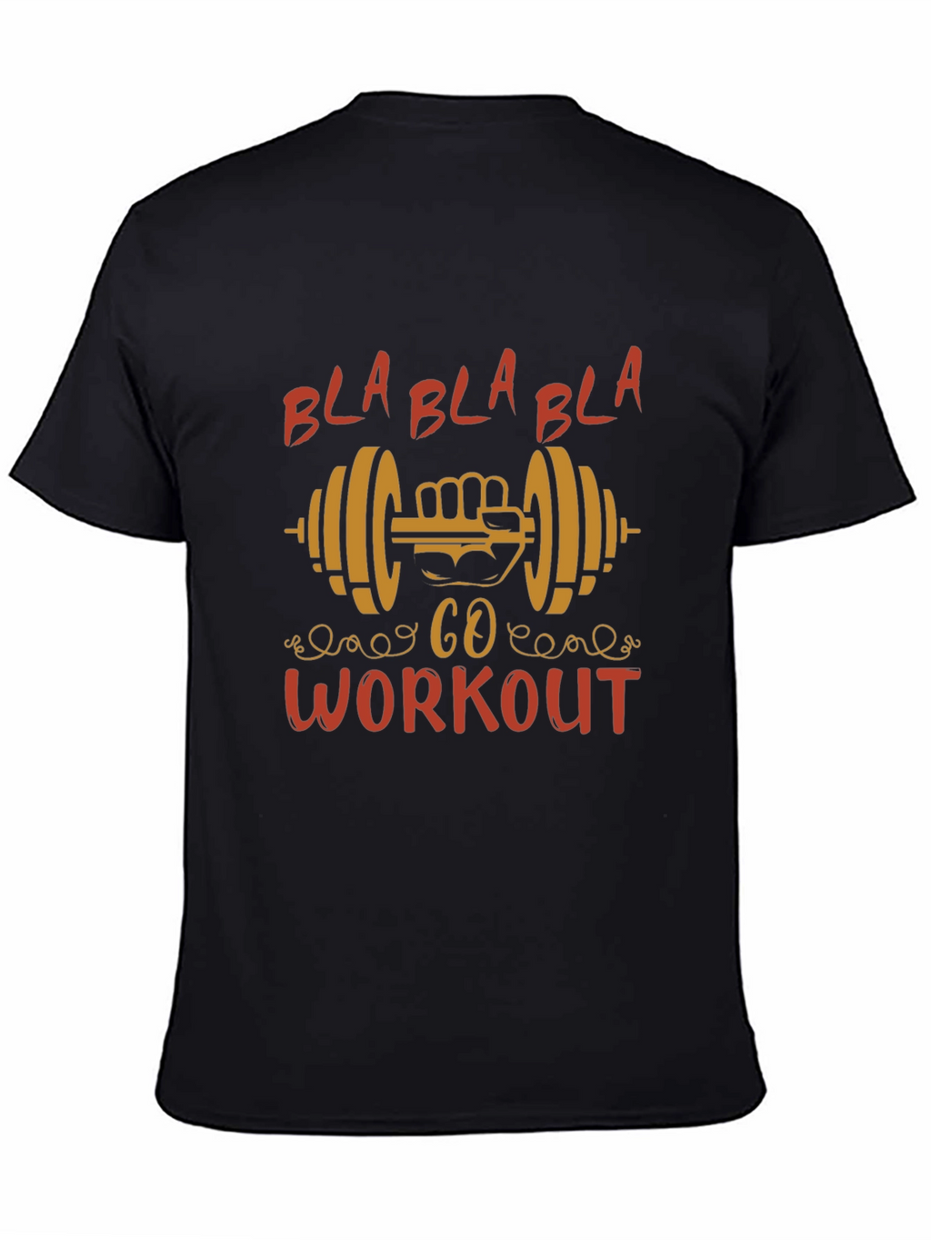 Workout Motivation Black Graphic Tee