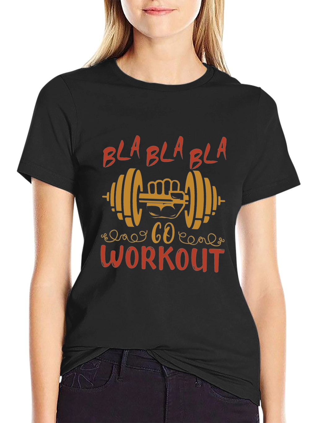 Workout Motivation Black Graphic Tee
