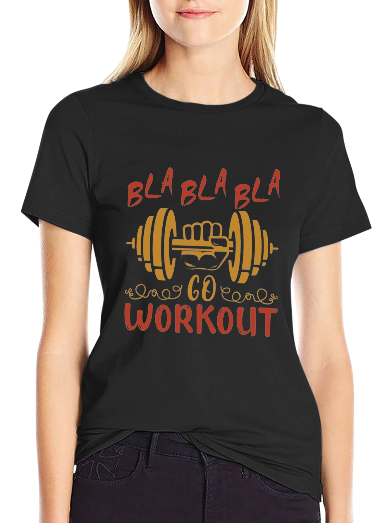 Workout Motivation Black Graphic Tee