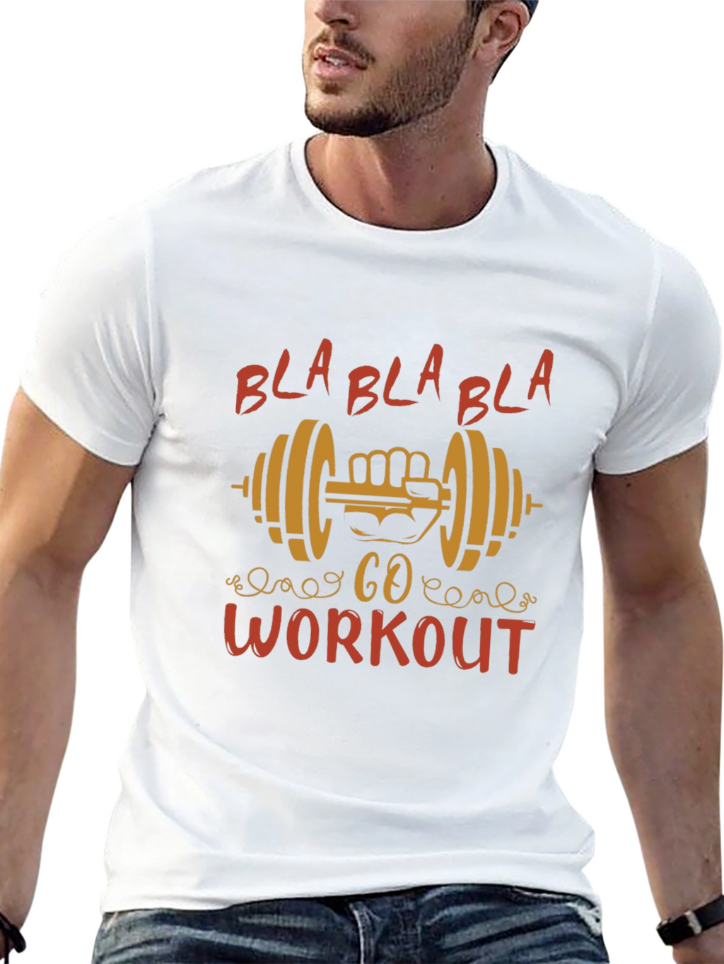 Workout Motivation Black Graphic Tee