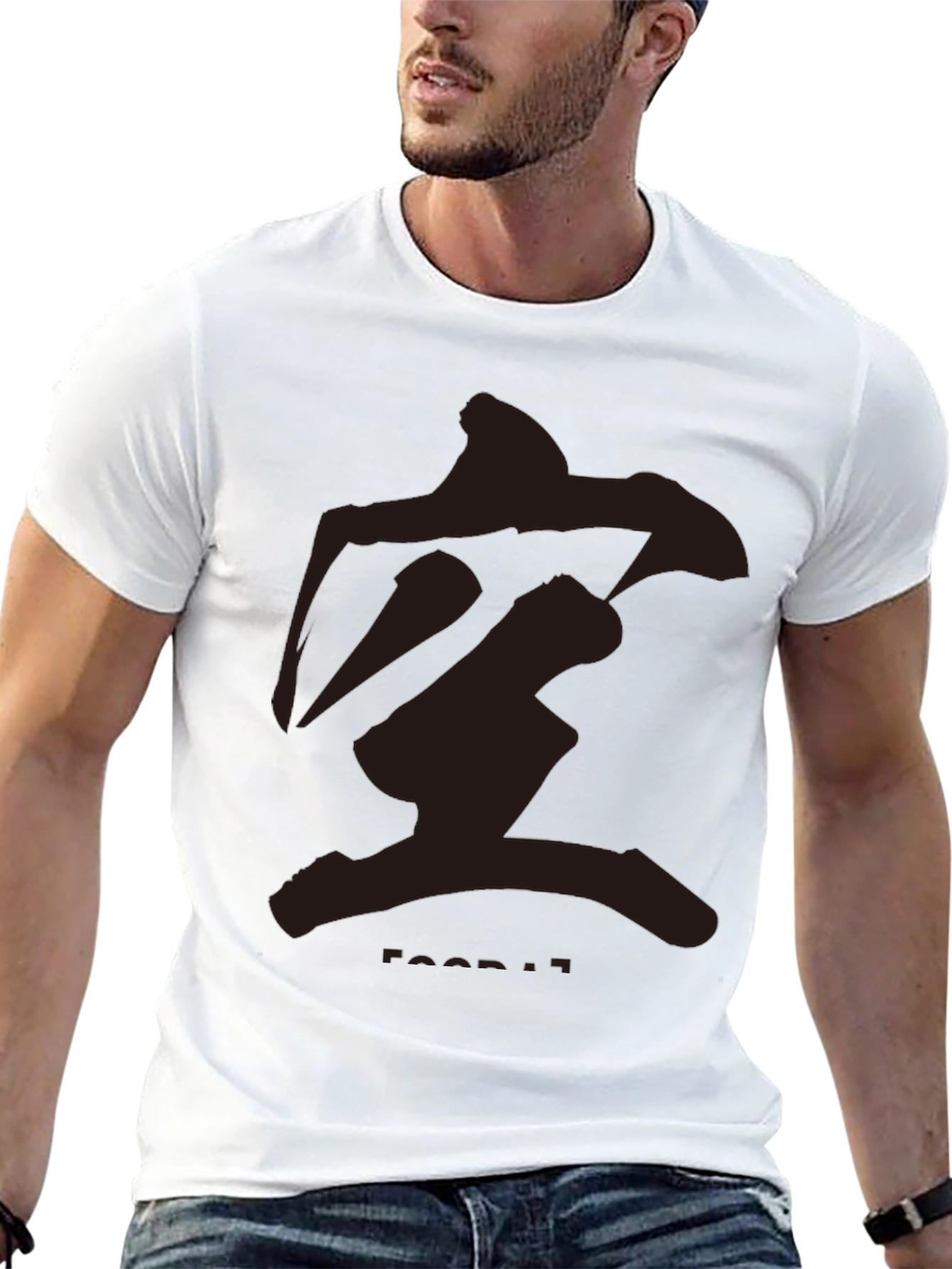 Mens Black T-Shirt with Abstract Graphic