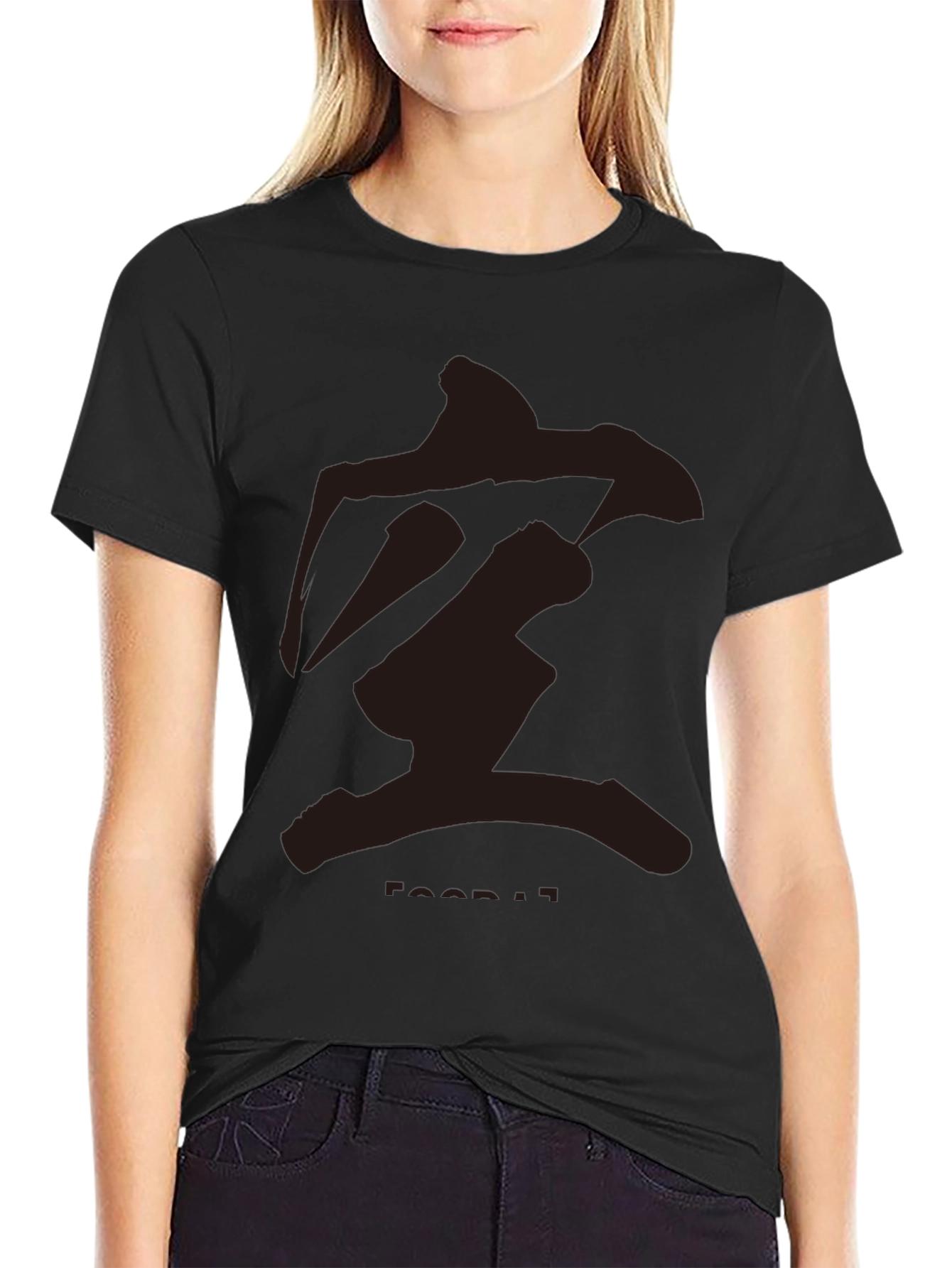 Mens Black T-Shirt with Abstract Graphic