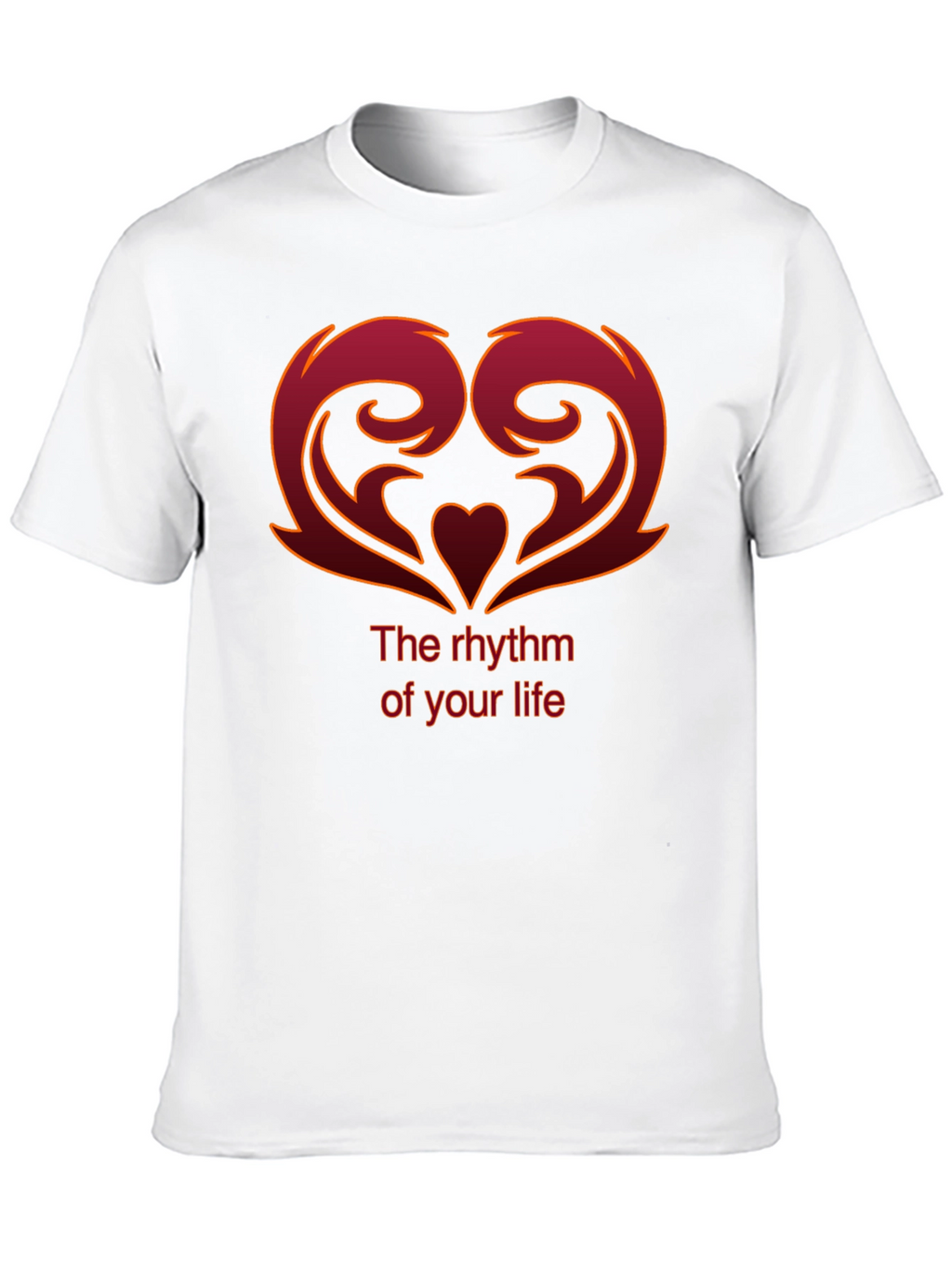 Rhythm of Life Graphic Tee - Modern Heart Design
