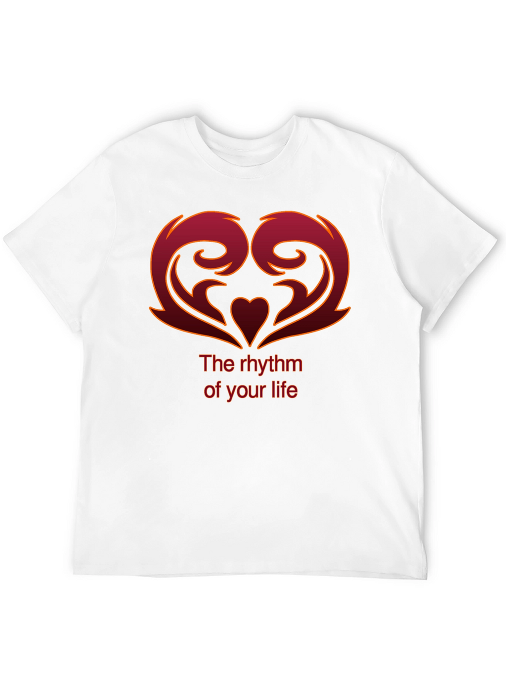 Rhythm of Life Graphic Tee - Modern Heart Design