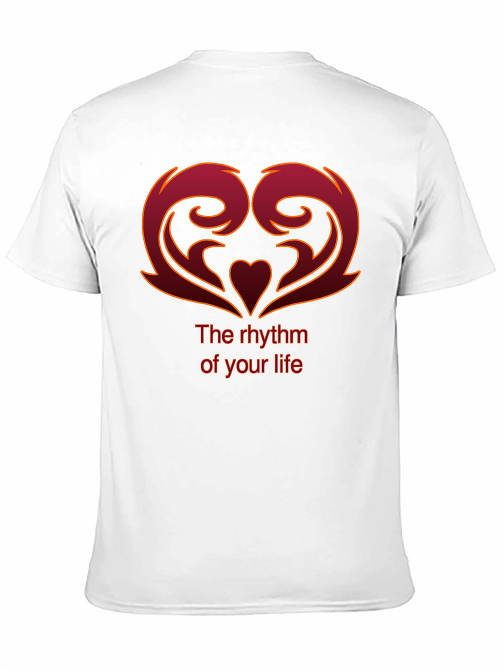 Rhythm of Life Graphic Tee - Modern Heart Design