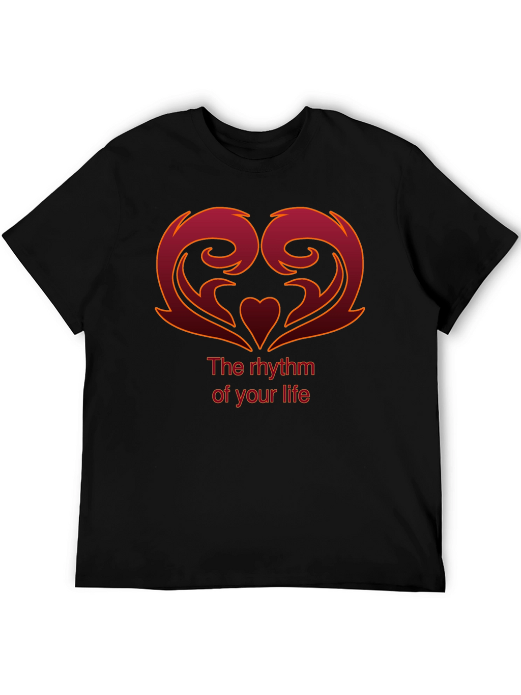 Rhythm of Life Graphic Tee - Modern Heart Design