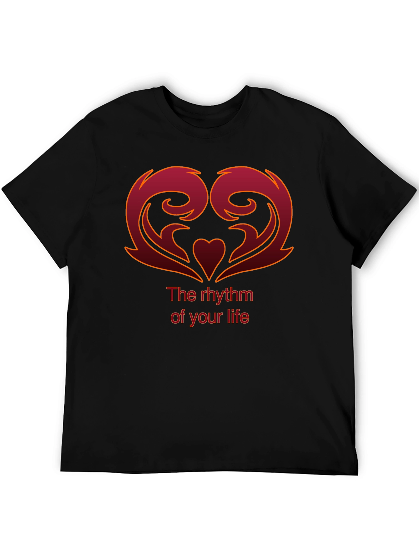 Rhythm of Life Graphic Tee - Modern Heart Design