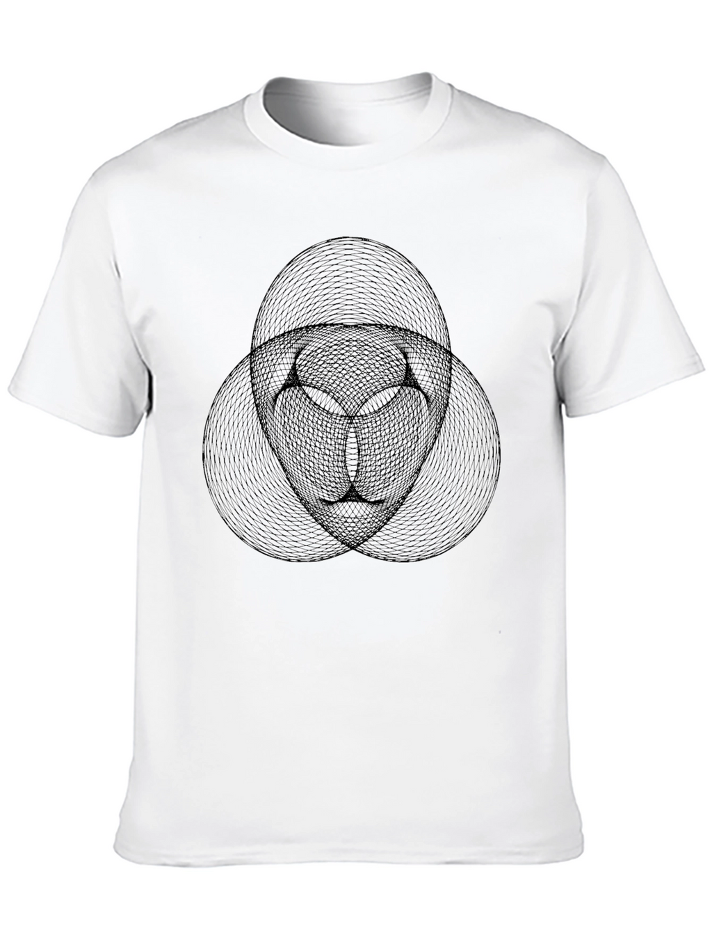 Geometric Black T-Shirt - Abstract Circle Design
