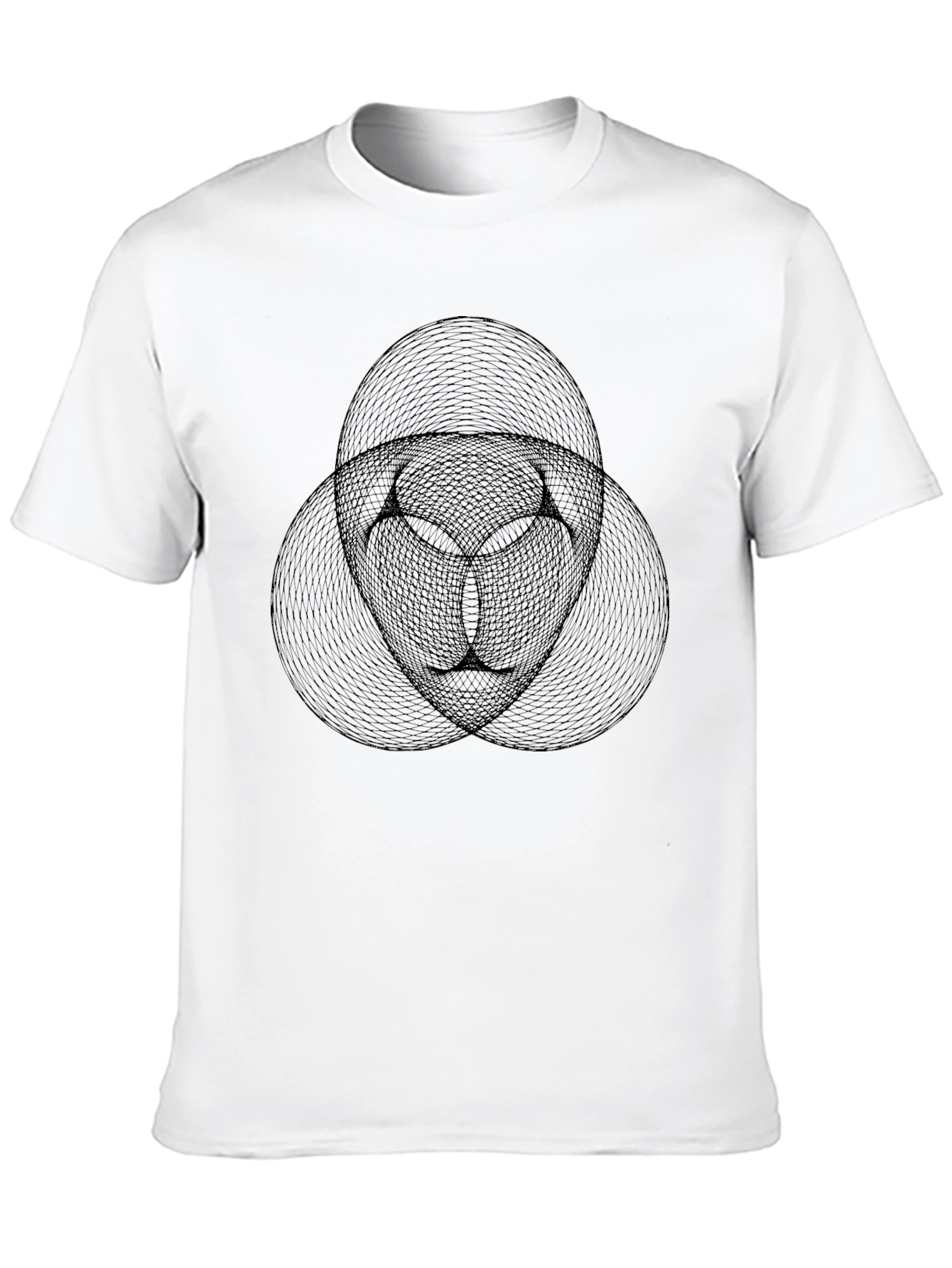 Geometric Black T-Shirt - Abstract Circle Design