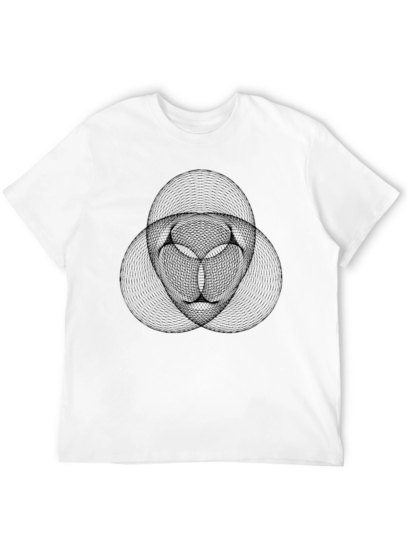 Geometric Black T-Shirt - Abstract Circle Design