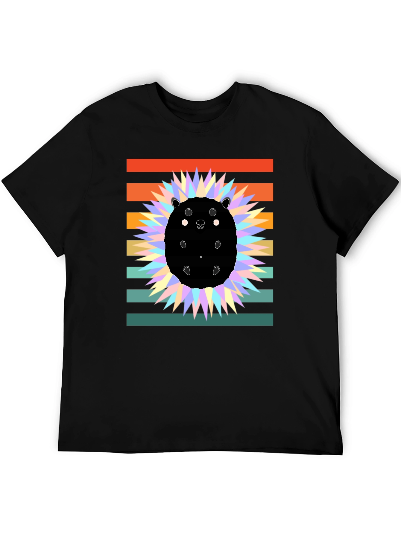 Retro Hedgehog Graphic Tee - Stylish Animal Lover Shirt