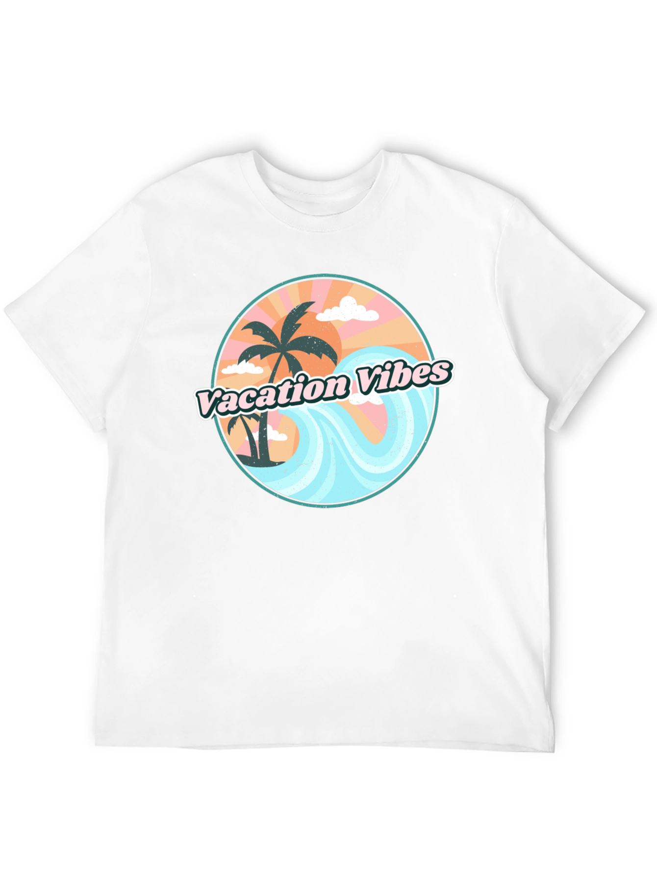 Vacation Vibes Graphic Tee - Mens Black T-Shirt