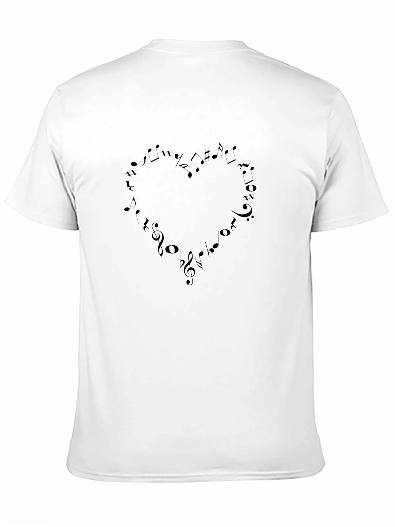 Musical Heartbeat Tee - Stylish Black Graphic T-Shirt