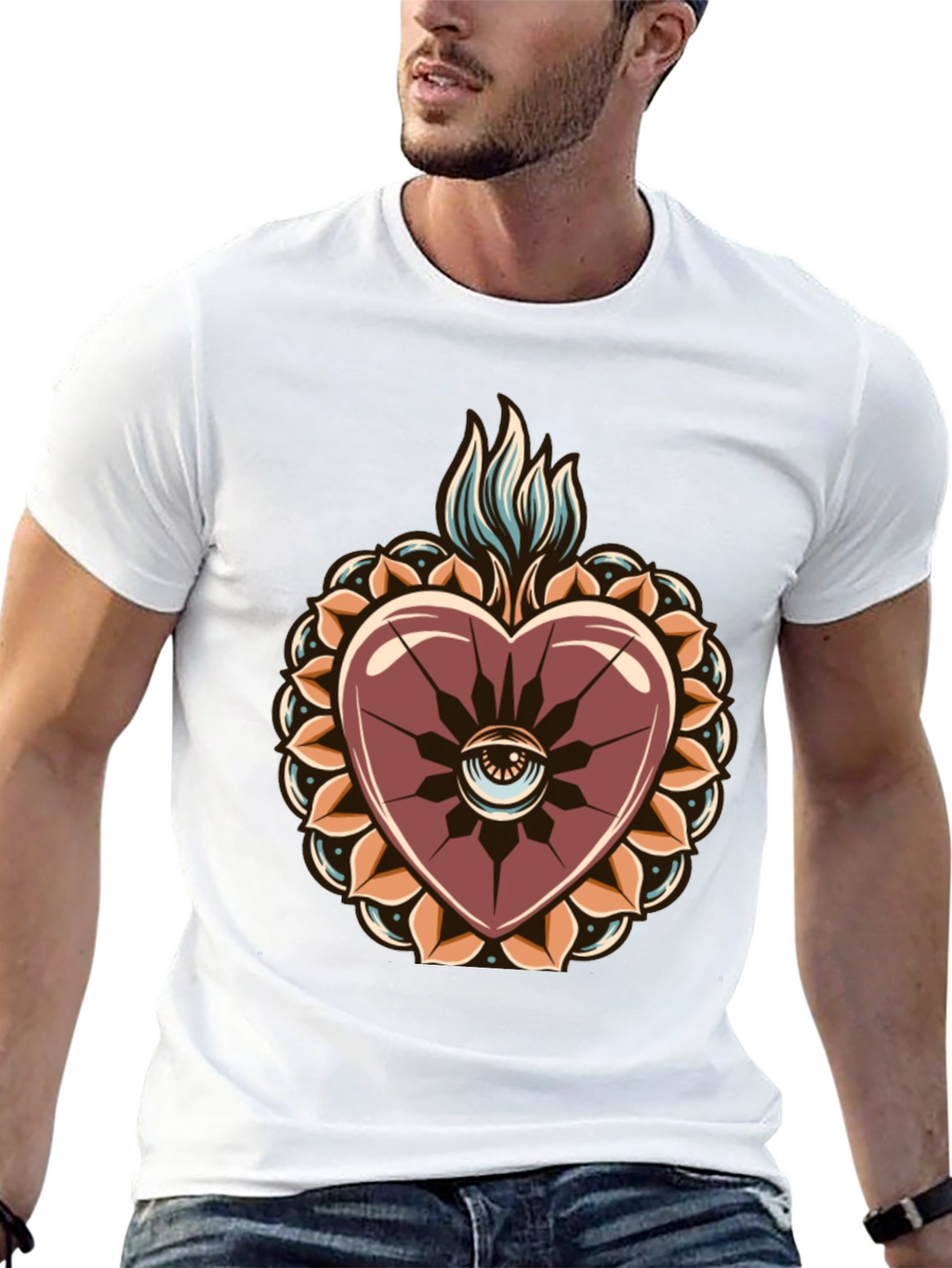 Sacred Heart Graphic Tee - Stylish & Unique
