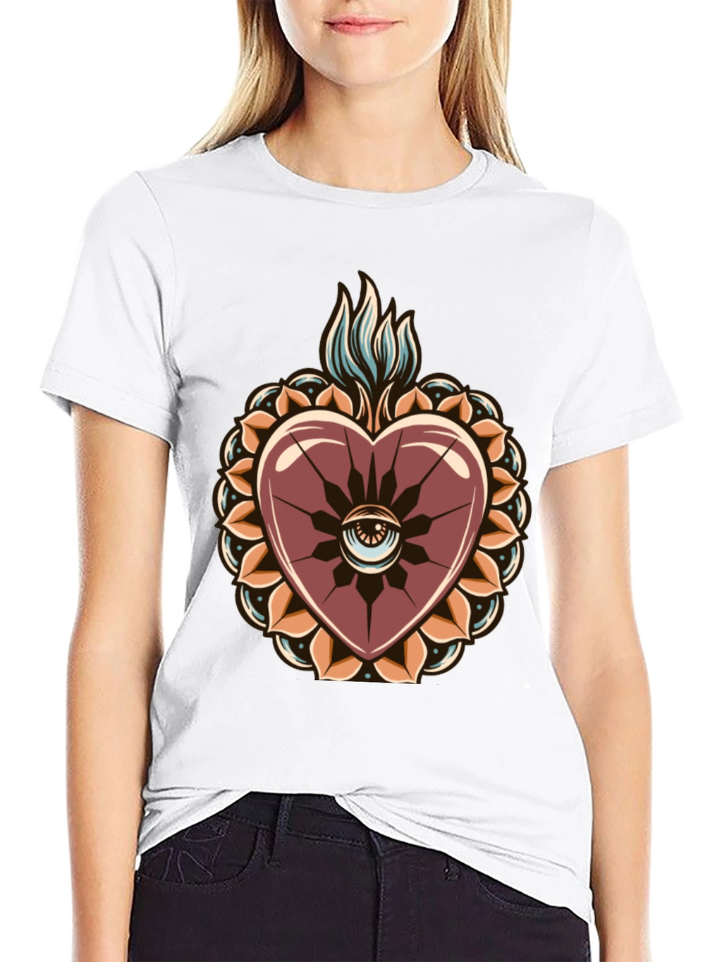 Sacred Heart Graphic Tee - Stylish & Unique