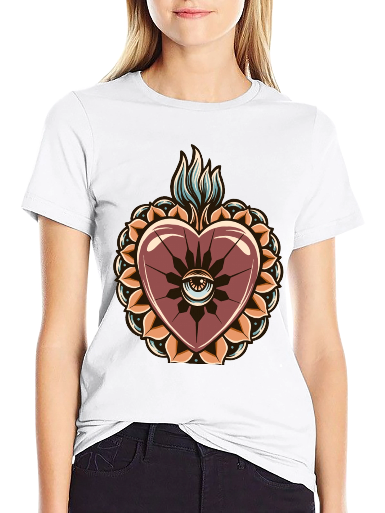 Sacred Heart Graphic Tee - Stylish & Unique