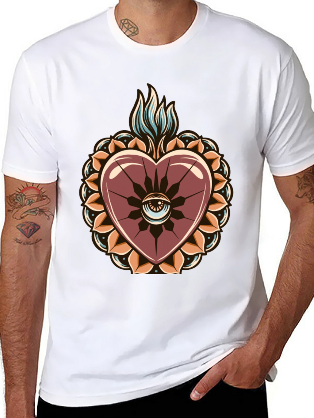 Sacred Heart Graphic Tee - Stylish & Unique