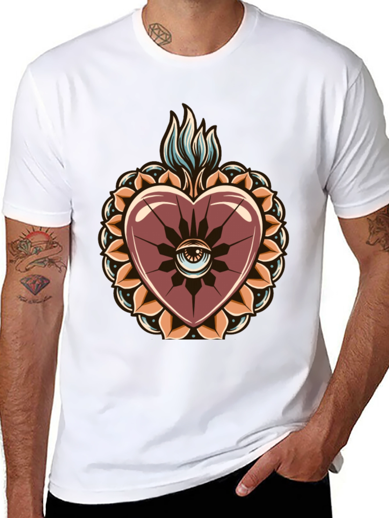 Sacred Heart Graphic Tee - Stylish & Unique