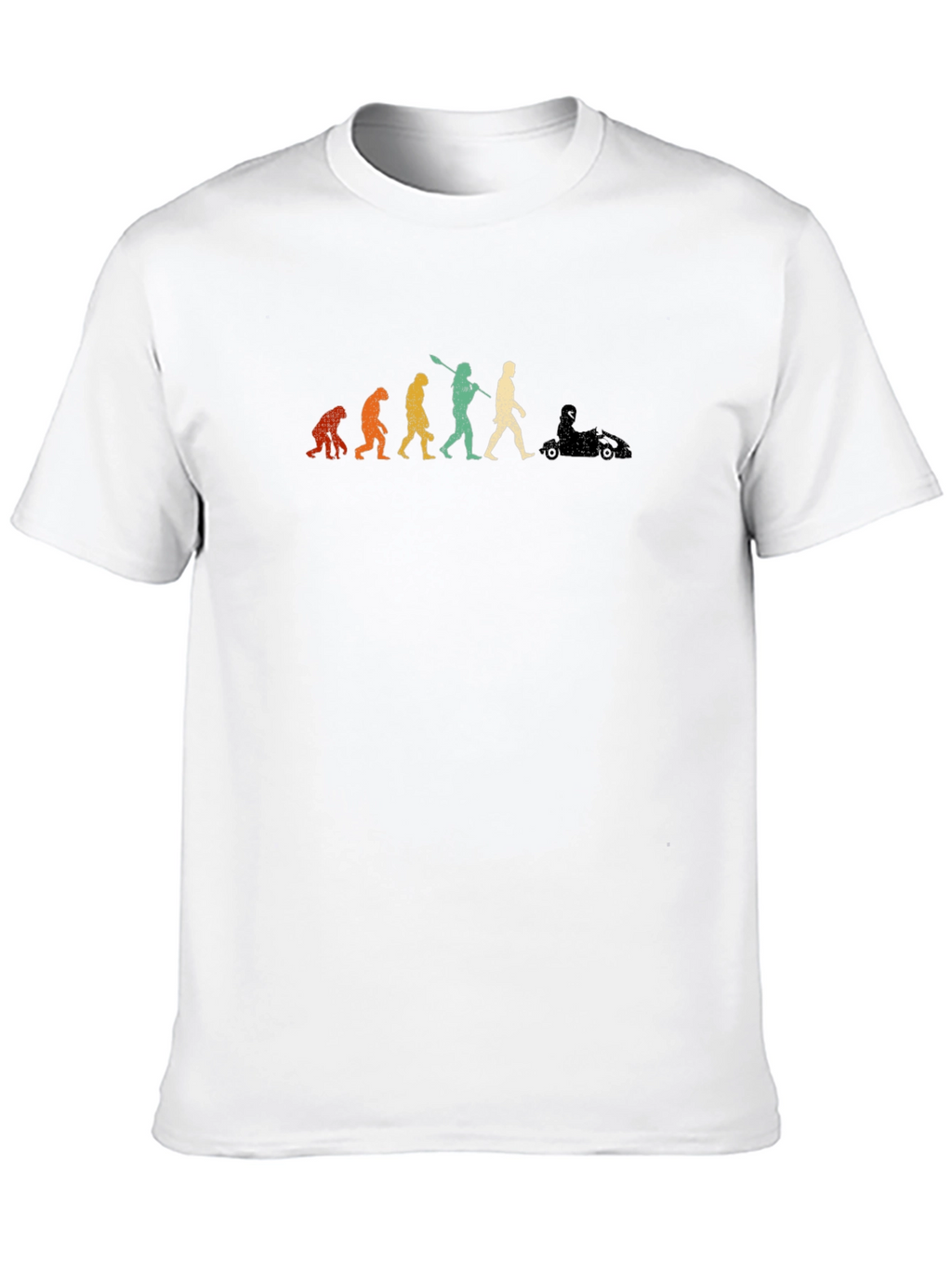 Evolution of Man Go Kart T-Shirt - Black
