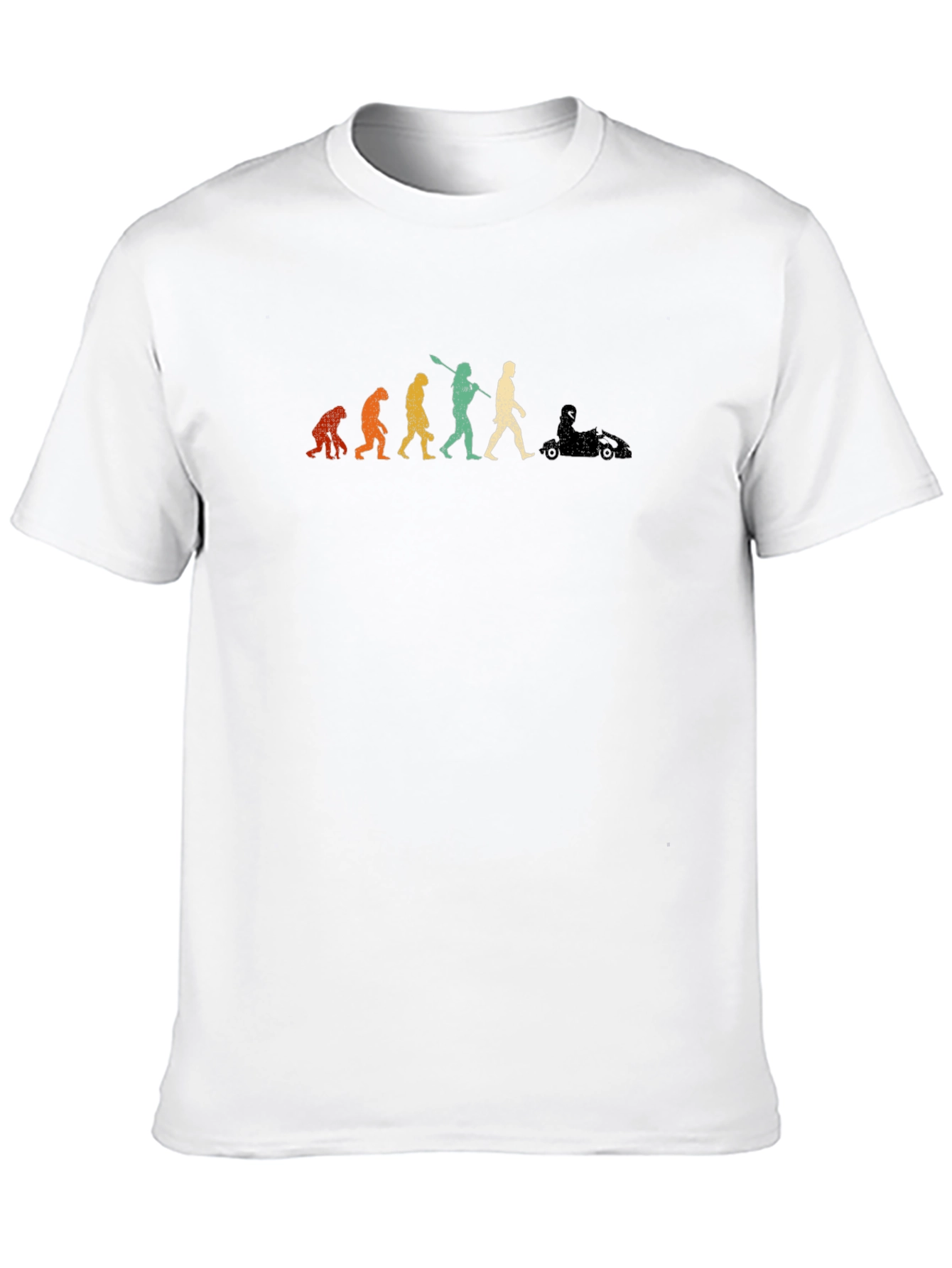 Evolution of Man Go Kart T-Shirt - Black
