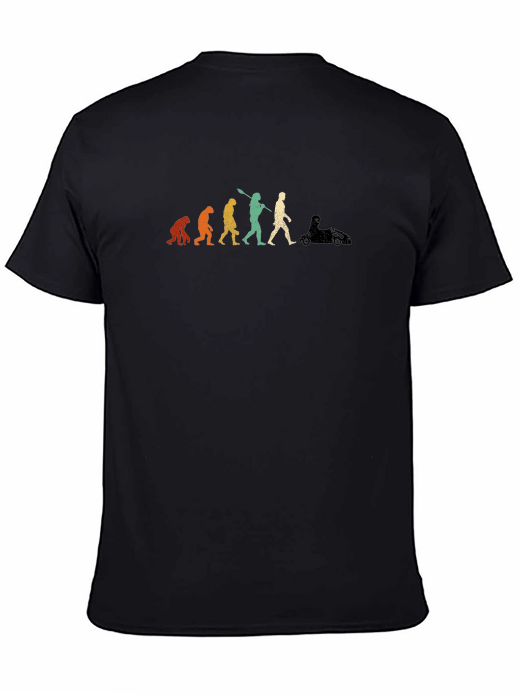 Evolution of Man Go Kart T-Shirt - Black