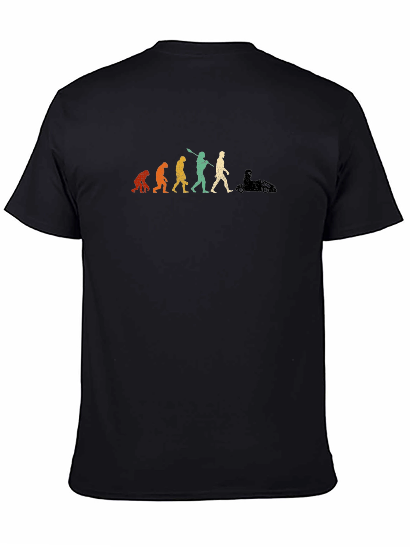 Evolution of Man Go Kart T-Shirt - Black