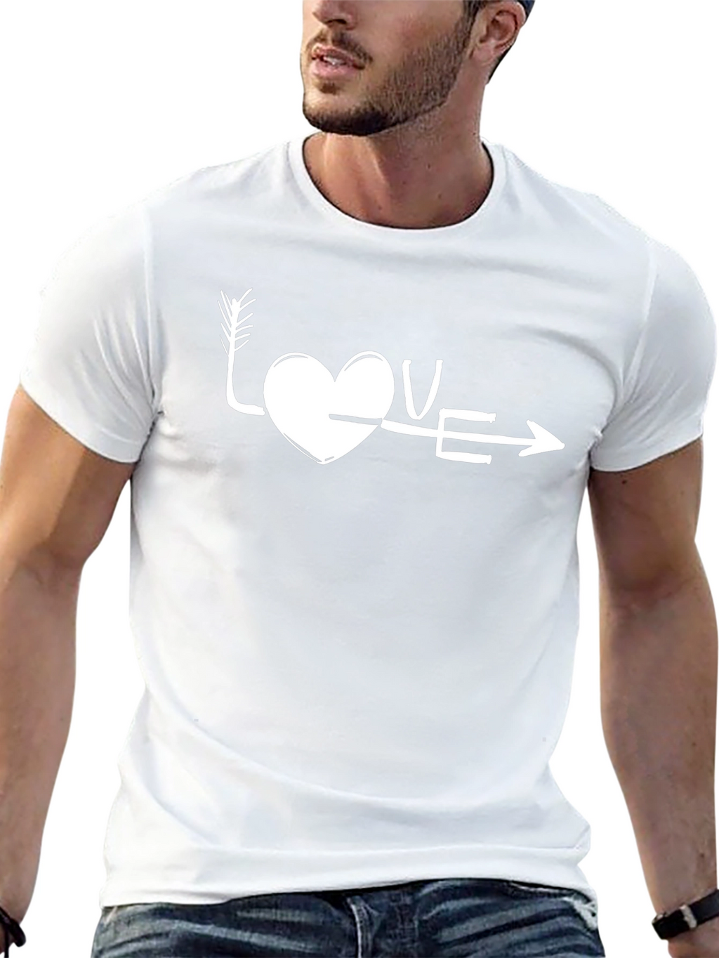 Love Arrow Graphic Tee - Black