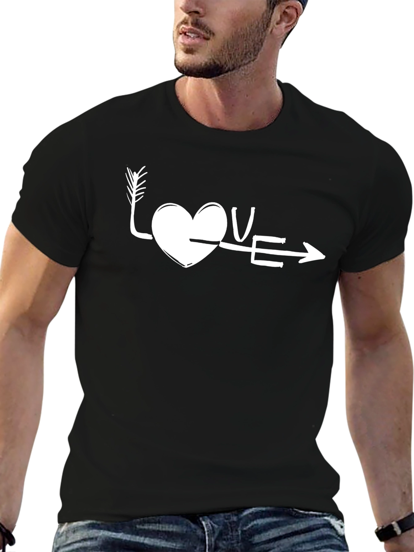Love Arrow Graphic Tee - Black
