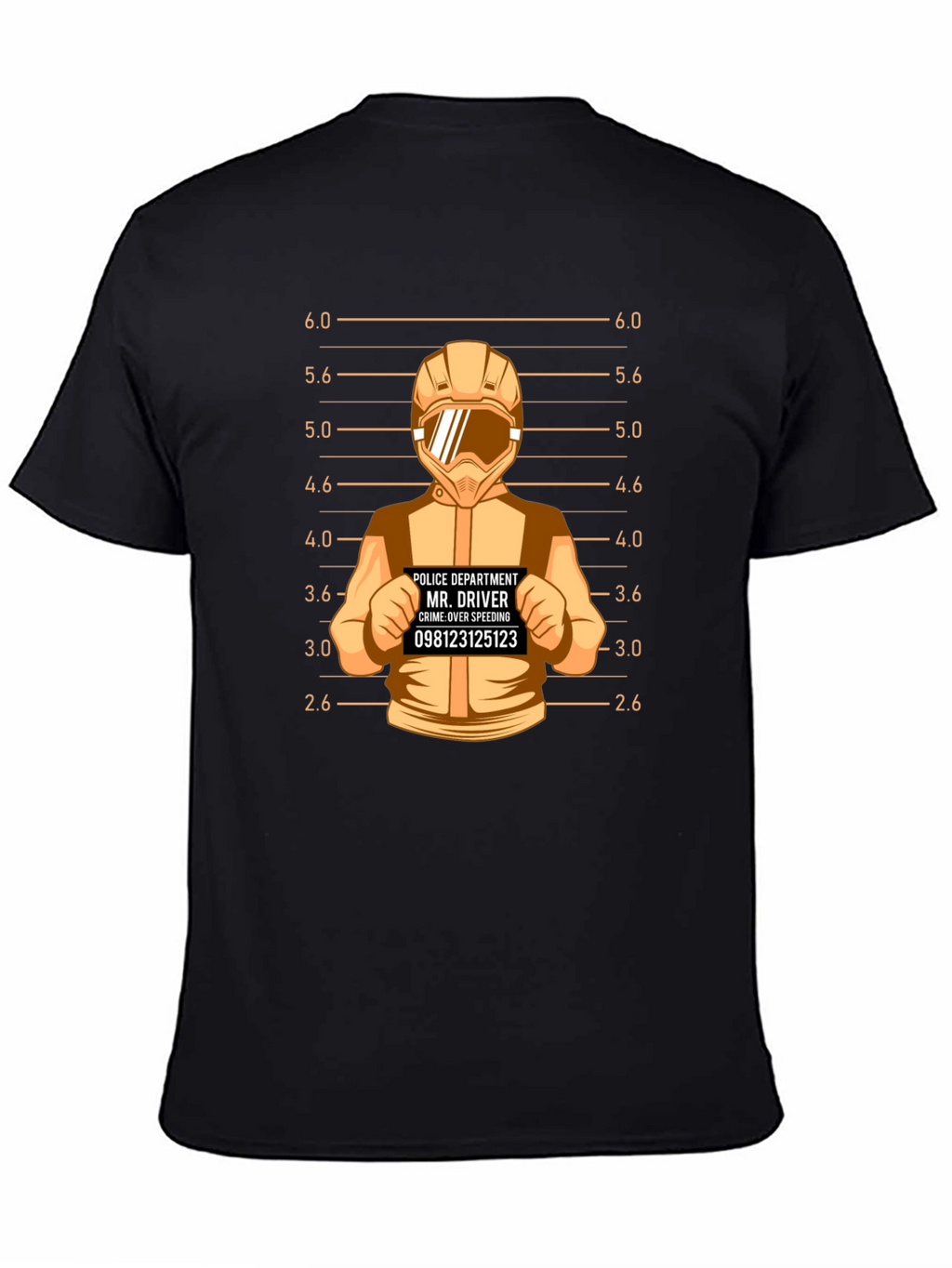Driver Mugshot Graphic Tee - Speeding Crime Humor
