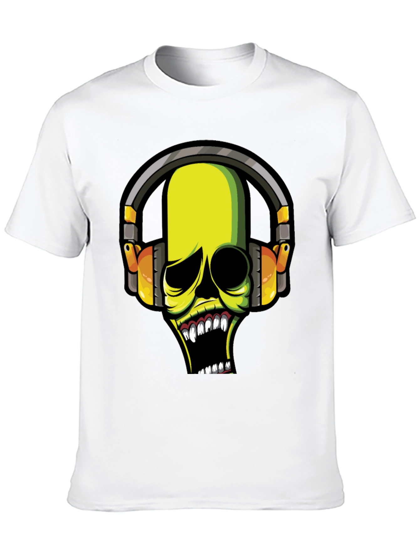 Skull DJ Graphic Tee - Dark T-Shirt