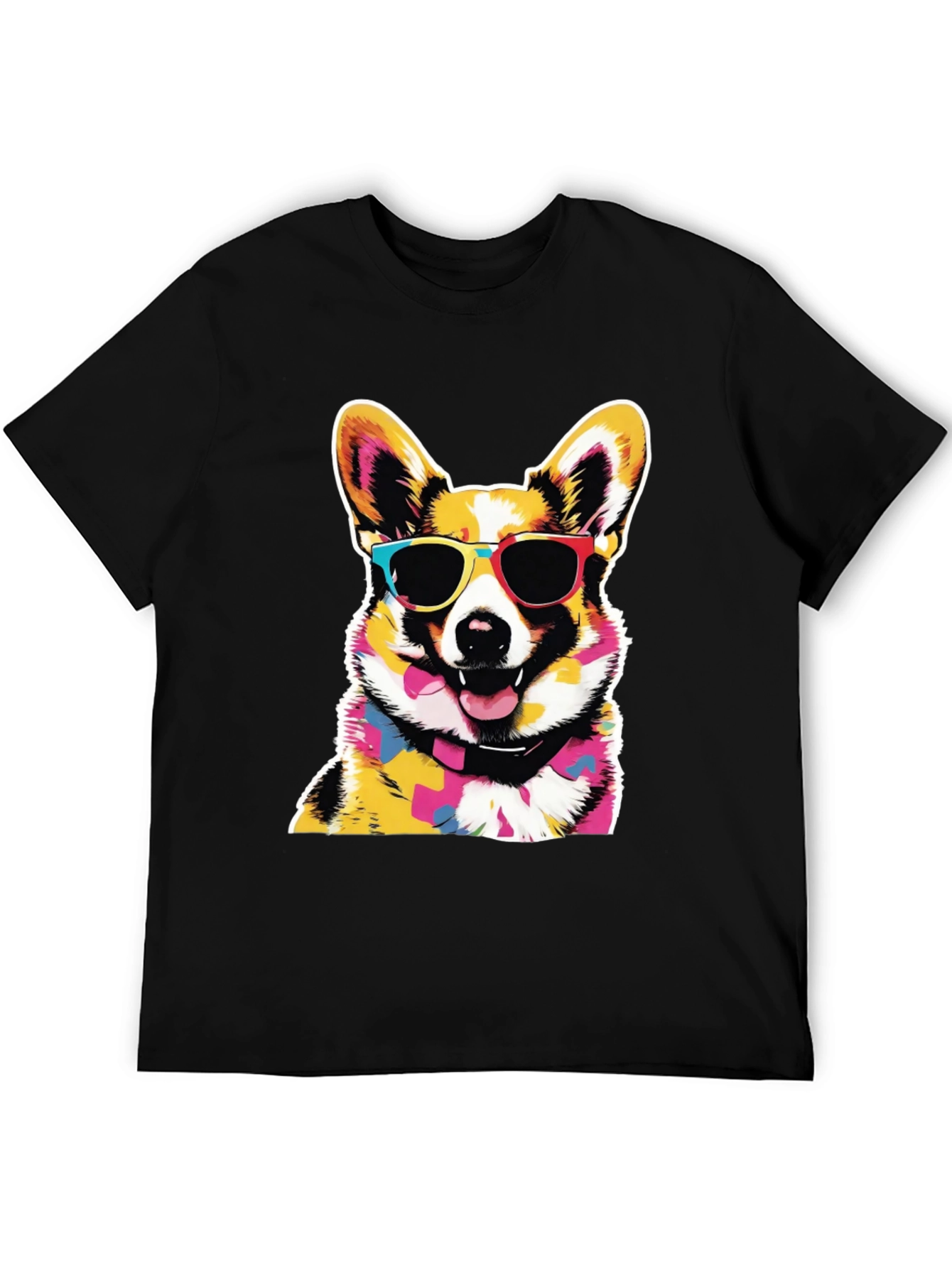 Cool Corgi Graphic Black Tee
