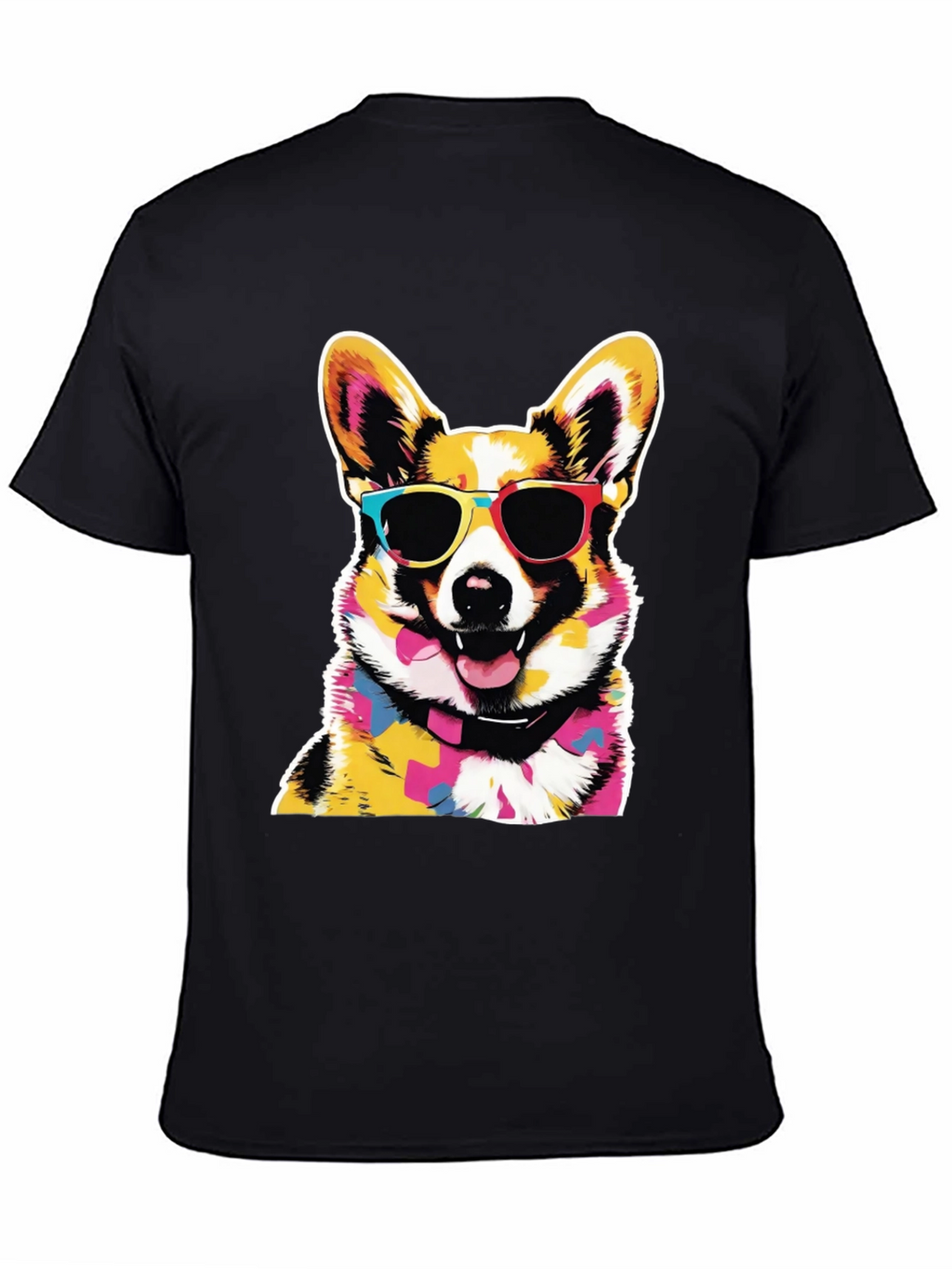Cool Corgi Graphic Black Tee