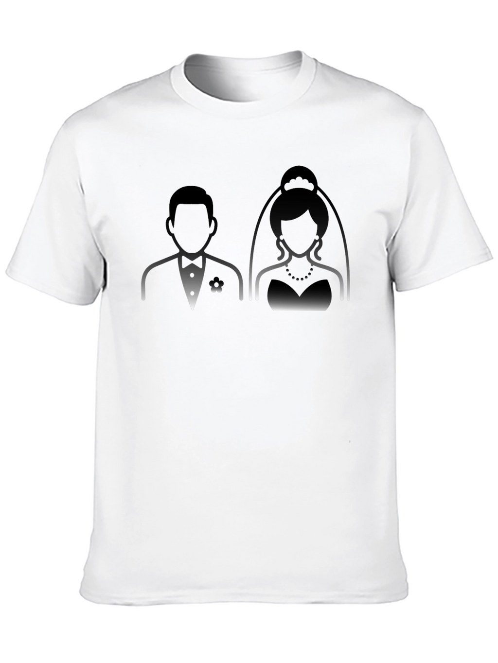 Bride and Groom Graphic Tee - Black Cotton T-Shirt
